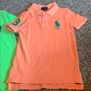 Polo Ralph Lauren Boys Short Sleeve Big Player 7 Bright Orange